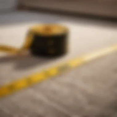 Accurate Measuring Tape for Bedroom Carpets Precise measuring tape for bedroom carpet dimensions