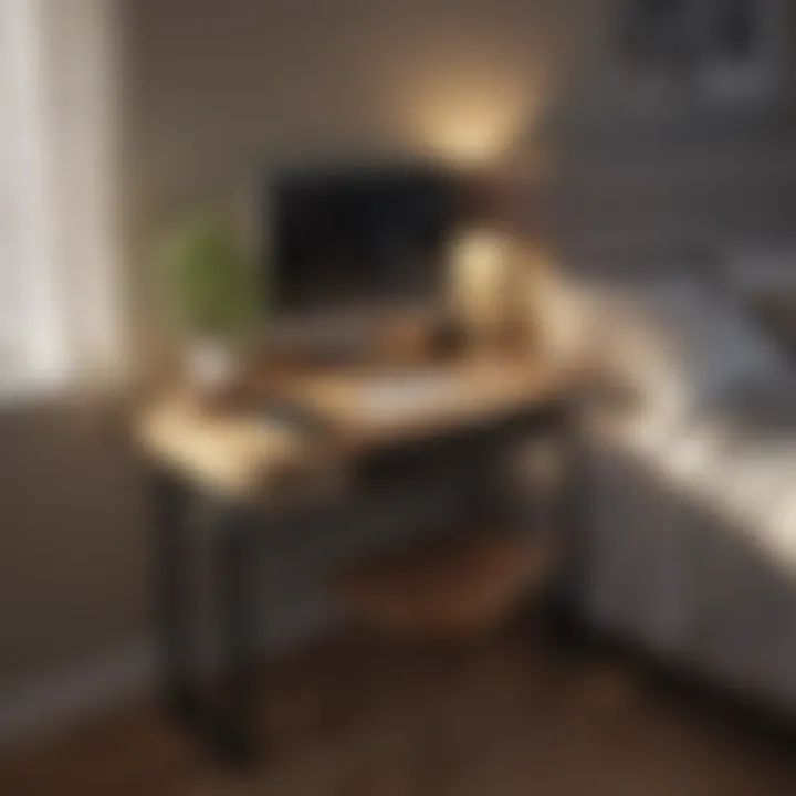 Compact and efficient small computer table for bedroom