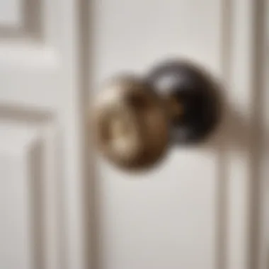 Modern minimalist bedroom door knob