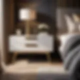 Modern Elegance Elegant bedroom end table with drawers in a modern setting