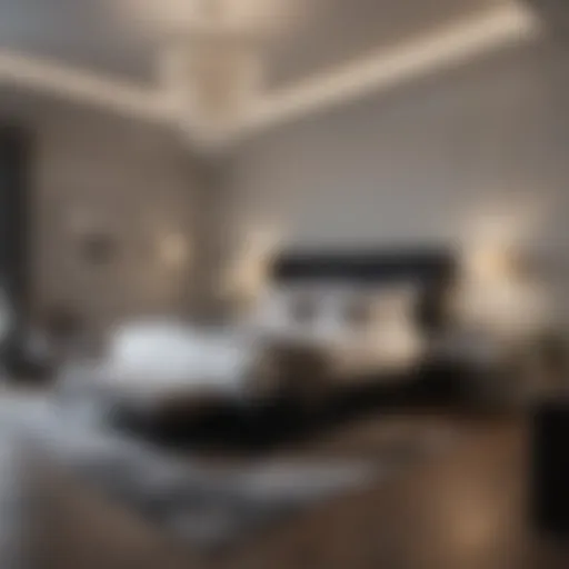 Elegant monochrome bedroom design