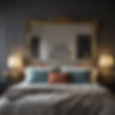Cozy bedroom setup showcasing functionality and aesthetics of mirror headboard