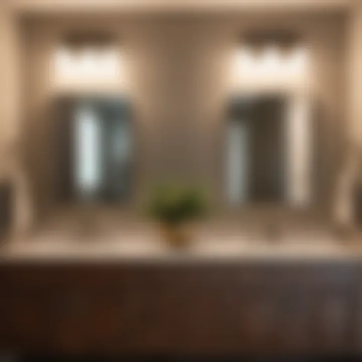 Before and after comparison of a transformed bathroom vanity
