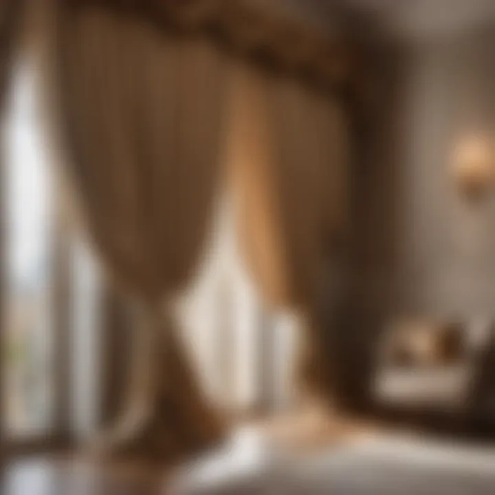 Beige Drapes Accented with Elegant Tiebacks
