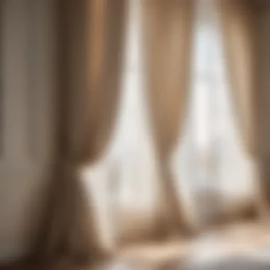 Beige Drapes in Natural Light Bedroom