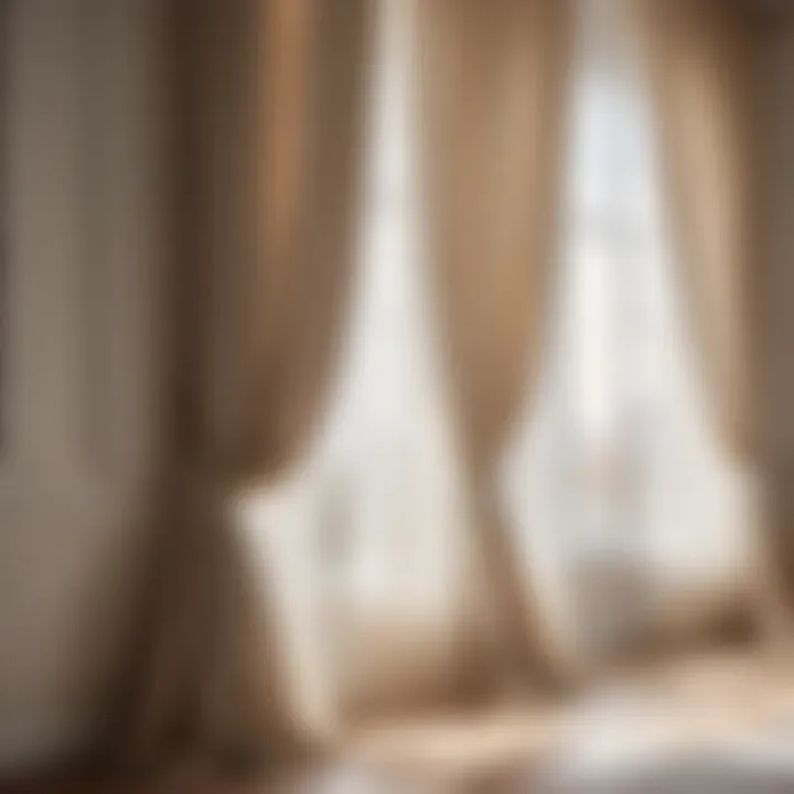 Beige Drapes in Natural Light Bedroom