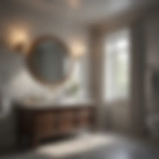 Elegant bathroom with Benjamin Moore paint finish