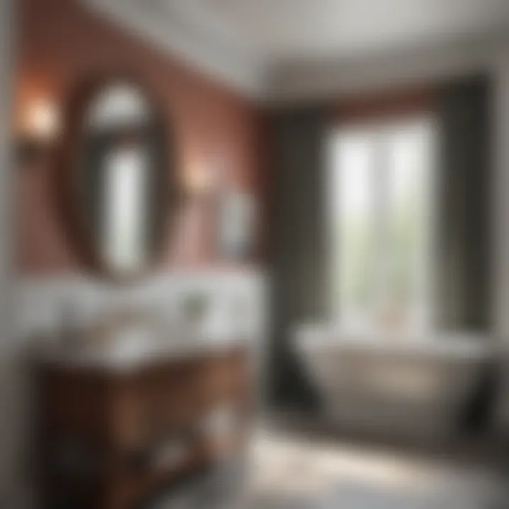 Luxurious bathroom featuring Benjamin Moore paint finish