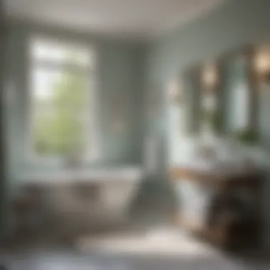 Tranquility Personified Spa-like bathroom with Benjamin Moore paint finish