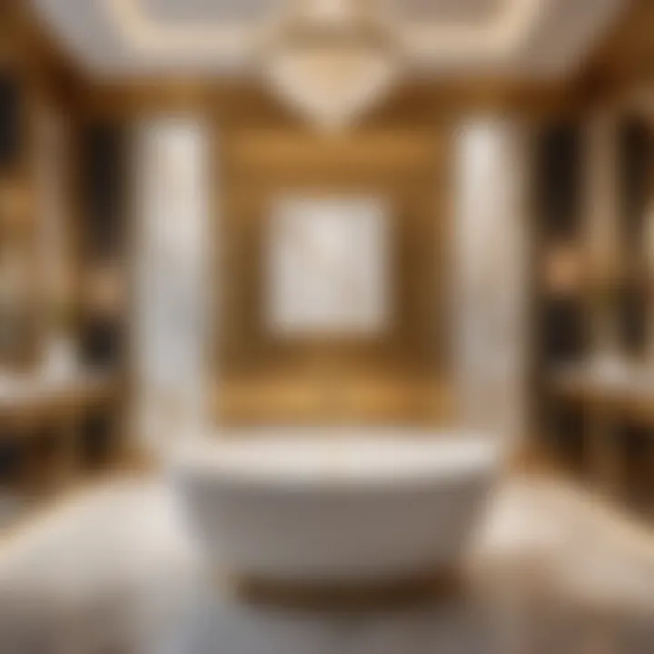 Luxury Bathtub Exhibit Elegant bathtub display in a spacious showroom