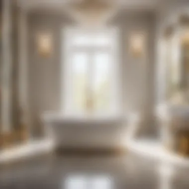 Luxurious Bathroom Fixtures Display Stylish bathroom fixtures in elegant setting