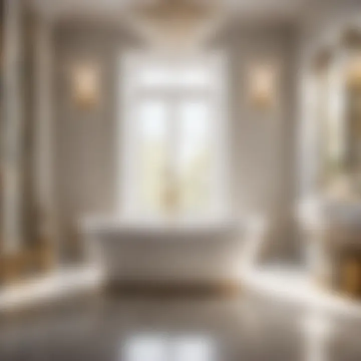 Luxurious Bathroom Fixtures Display Stylish bathroom fixtures in elegant setting