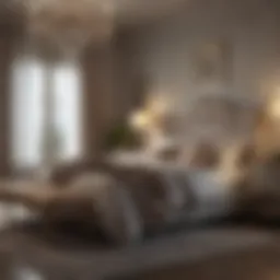 Luxurious bedroom setting with elegant furniture