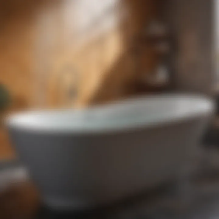 DIY cleaning solutions for fiberglass bathtubs arranged aesthetically.