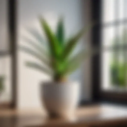 Aloe Vera plant in modern white pot