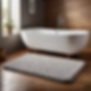 Durable and textured non-slip bath mat for seniors in a spa-like setting