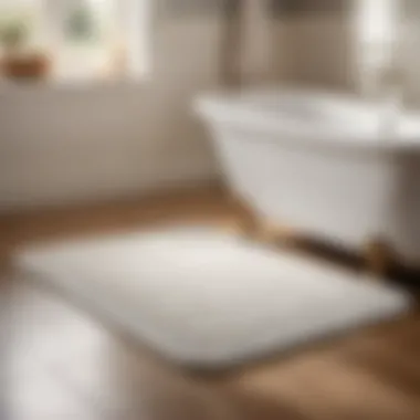 Easy to clean non-slip bath mat for seniors in a functional bathroom