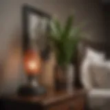A vibrant snake plant placed on a nightstand