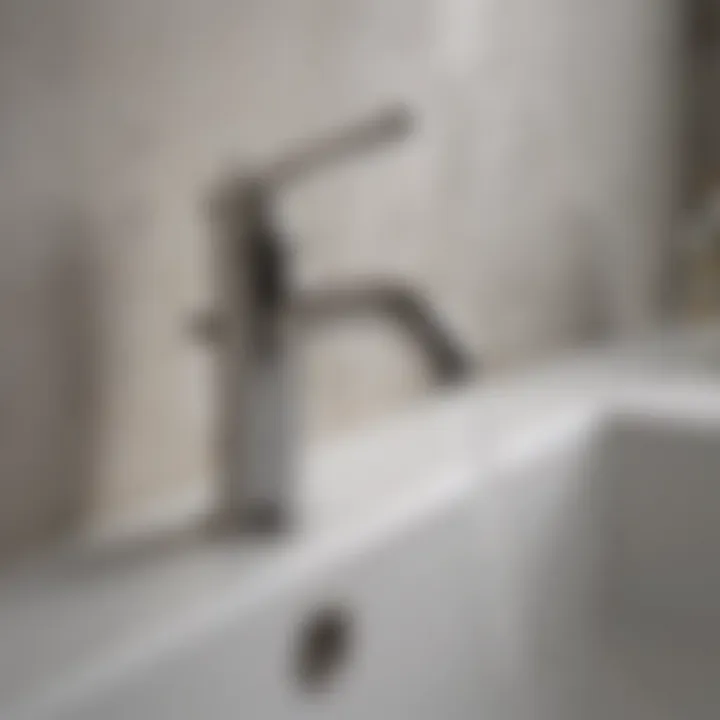 Quality Materials for Longevity Close-up of high-quality materials used in bathroom faucets