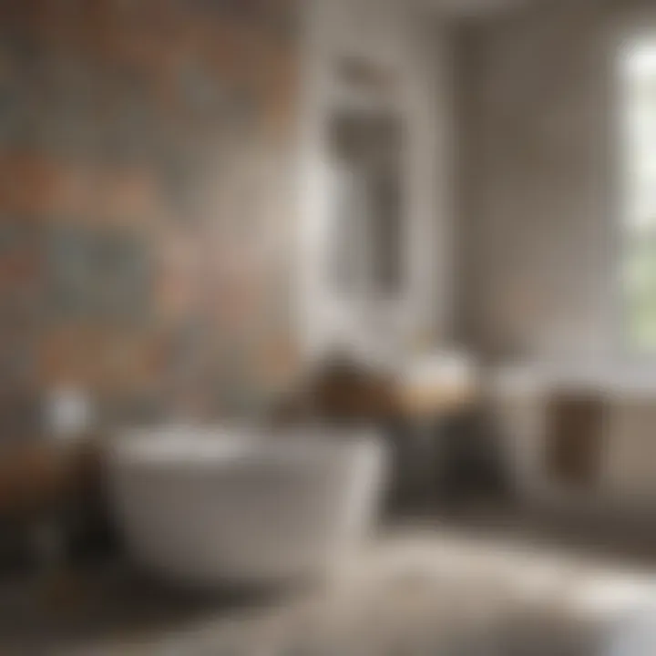 Before and after transformation showcasing tile stickers in a bathroom