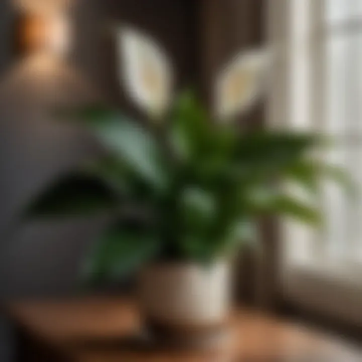 Gorgeous Peace Lily enhancing indoor space with its grace