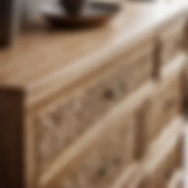 Natural Beauty: Birch Wood Dresser Stylish birch wood dresser showcasing natural grain patterns