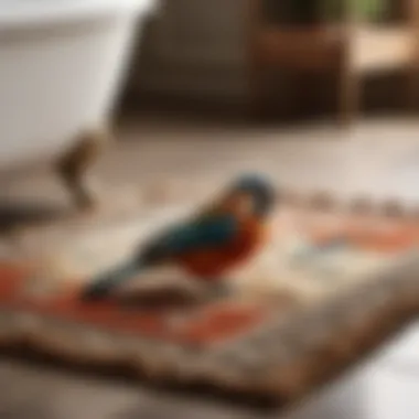 Integrating Symbolic Birds into Home Ambiance Bird Symbolism Embodied in Bathroom Rug