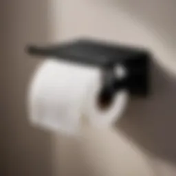 Elegant Black Metal Toilet Paper Holder