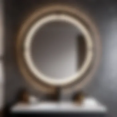 Versatile black metal vanity mirror in different bathroom settings