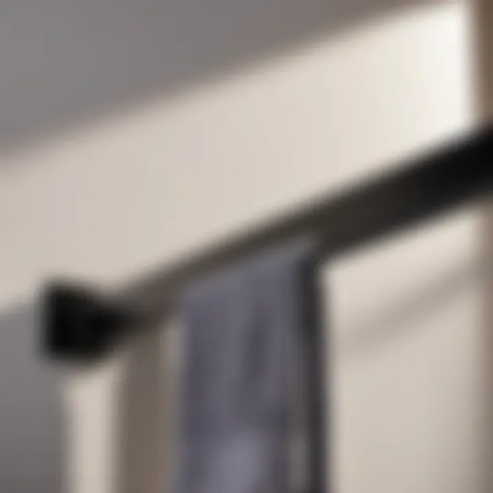 Black Square Towel Bar