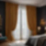Elegant blackout curtain in a bedroom