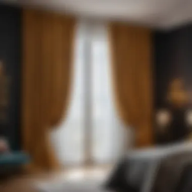 Luxurious Blackout Curtain Setting Elegant blackout curtain in a bedroom
