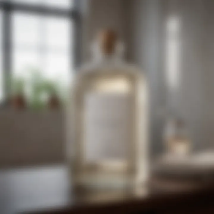 Eco-friendly bleaching solution in a glass container