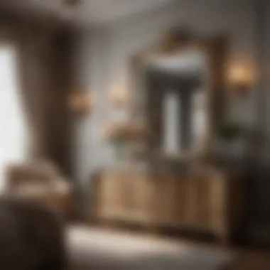 Stylish bedroom showcasing opulent furniture arrangement