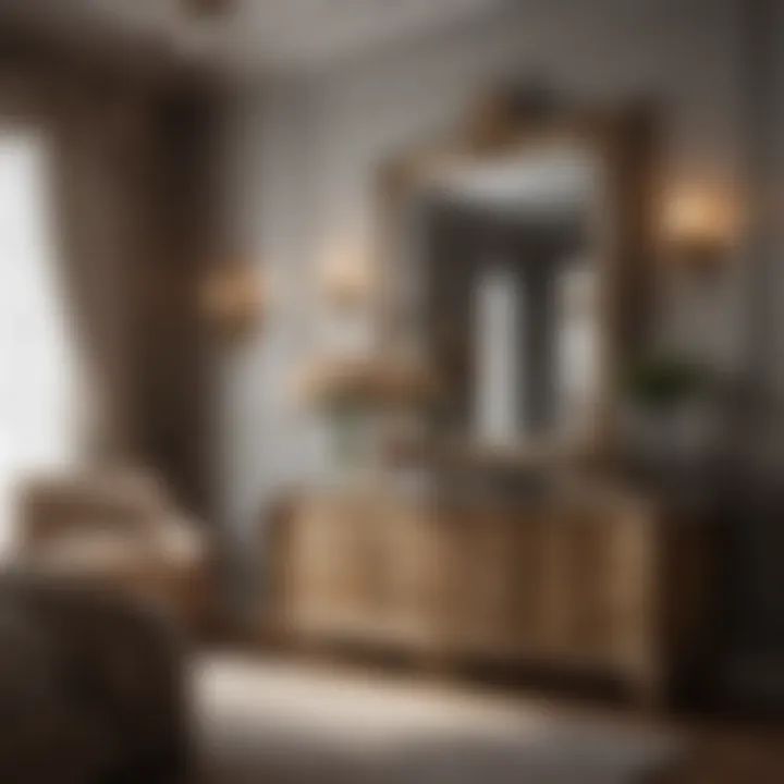 Stylish bedroom showcasing opulent furniture arrangement