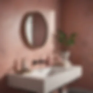 Blush Accessories Complementing a Modern Bathroom Blush accessories complementing a modern bathroom