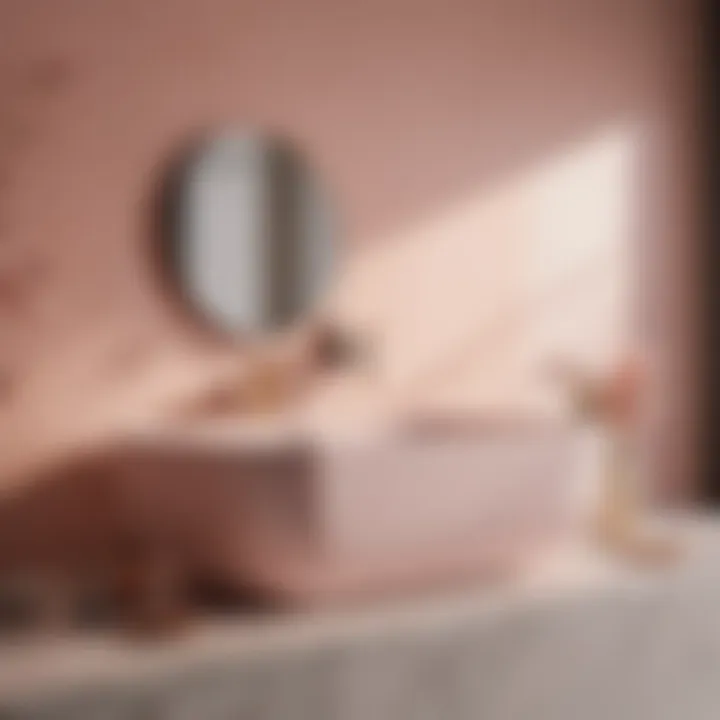 Elegant Blush Bathroom Accessories Elegant blush bathroom accessories arrangement