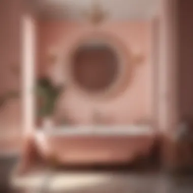 Blush Themed Bathroom with Stylish Elements Blush themed bathroom with stylish elements