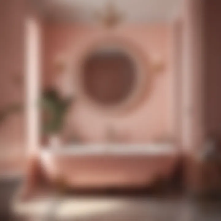 Blush Themed Bathroom with Stylish Elements Blush themed bathroom with stylish elements