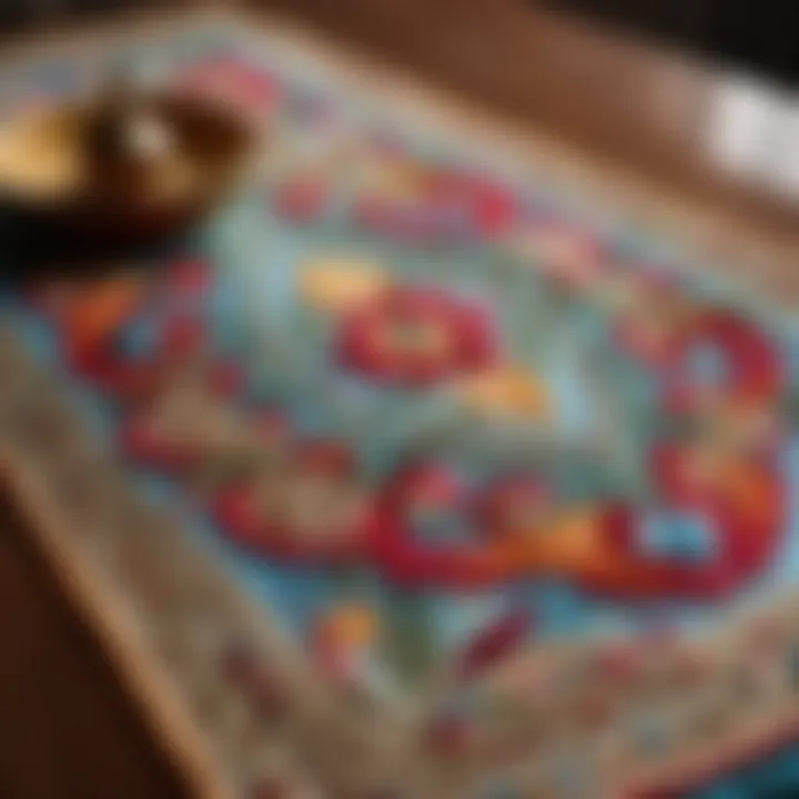 Bohemian bedroom table runner with intricate embroidery
