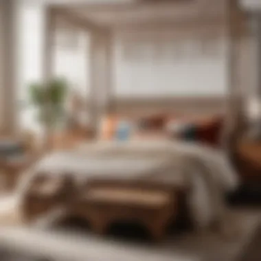 Bohemian Queen Bedroom Set with Macrame Details