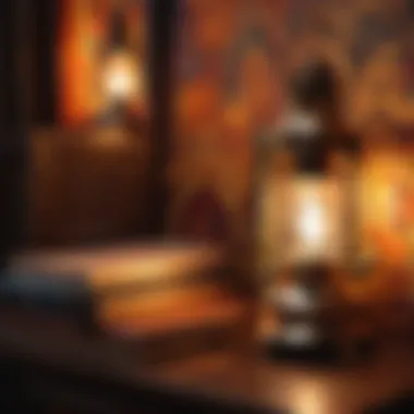 Bohemian Queen Bedroom Set with Vintage Lanterns