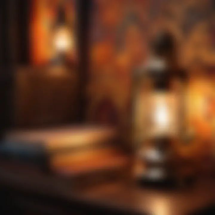 Bohemian Queen Bedroom Set with Vintage Lanterns