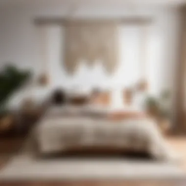Artisanal Touch Boho Bedroom with Handcrafted Macrame Accents
