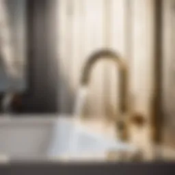 Elegant Brass Faucet in Modern Bathroom Setting
