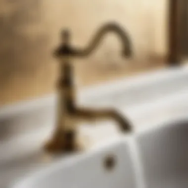 Luxurious brass faucet with vintage charm