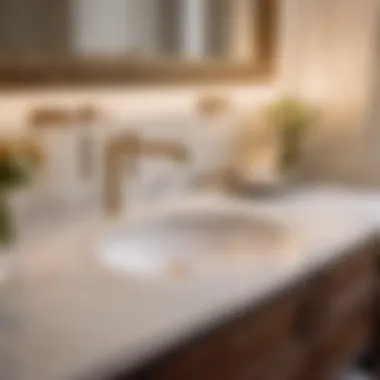 White Marble Countertop on Brighton Bathroom Vanity Brighton Bathroom Vanity - White Marble Countertop