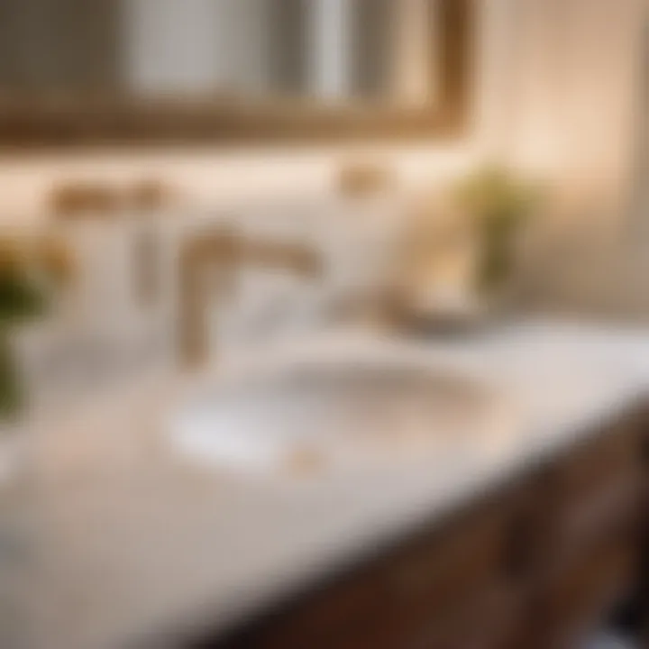 White Marble Countertop on Brighton Bathroom Vanity Brighton Bathroom Vanity - White Marble Countertop