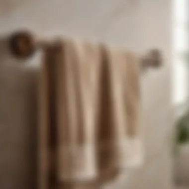 Sophisticated Bronze Towel Rack Bronze towel rack adding elegance to the bathroom