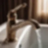 Intricate Detailing of a Bronze Faucet Elegant Bronze Faucet with Intricate Detailing